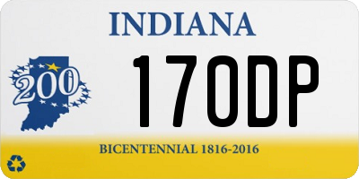 IN license plate 170DP