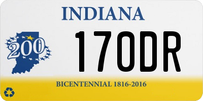 IN license plate 170DR