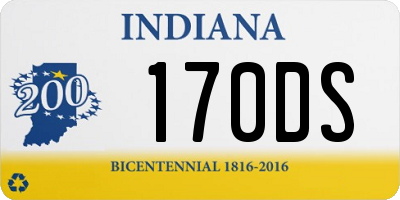 IN license plate 170DS