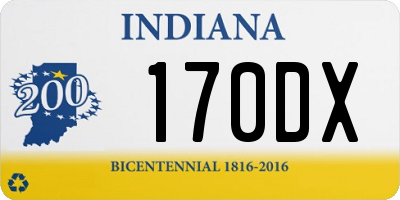 IN license plate 170DX