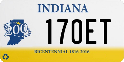 IN license plate 170ET