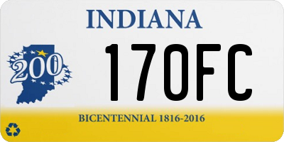 IN license plate 170FC