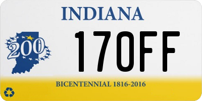 IN license plate 170FF