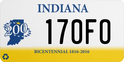 IN license plate 170FO