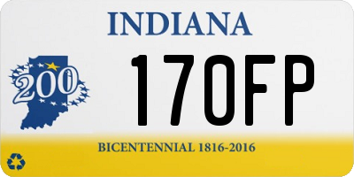 IN license plate 170FP