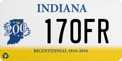 IN license plate 170FR