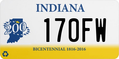 IN license plate 170FW