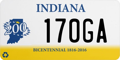 IN license plate 170GA