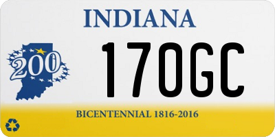 IN license plate 170GC