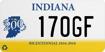 IN license plate 170GF