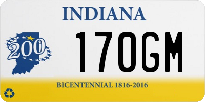 IN license plate 170GM