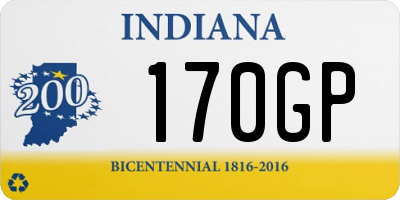 IN license plate 170GP