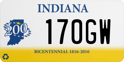 IN license plate 170GW