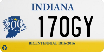 IN license plate 170GY