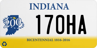 IN license plate 170HA