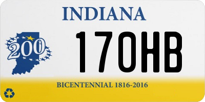 IN license plate 170HB