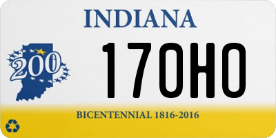 IN license plate 170HO