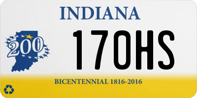 IN license plate 170HS