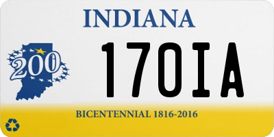 IN license plate 170IA
