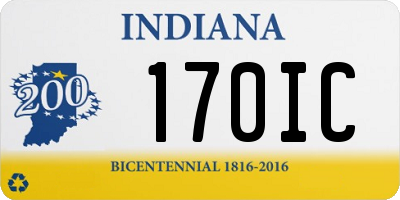 IN license plate 170IC