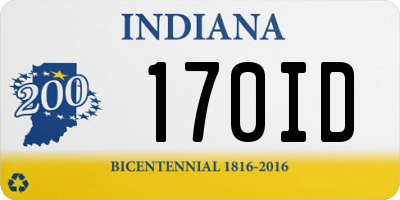 IN license plate 170ID
