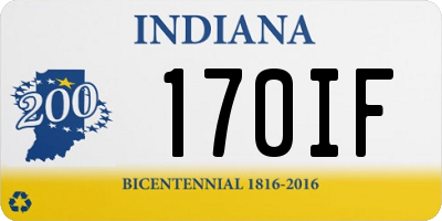IN license plate 170IF