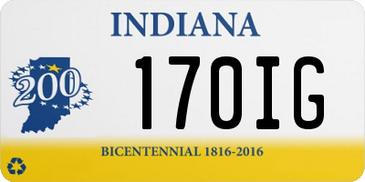 IN license plate 170IG