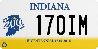 IN license plate 170IM