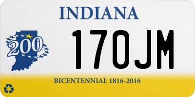 IN license plate 170JM