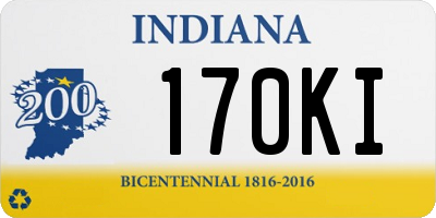 IN license plate 170KI