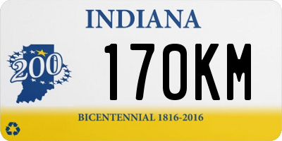 IN license plate 170KM