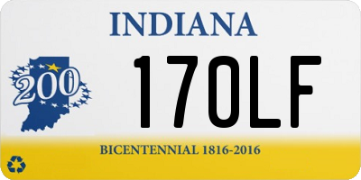 IN license plate 170LF