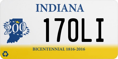 IN license plate 170LI