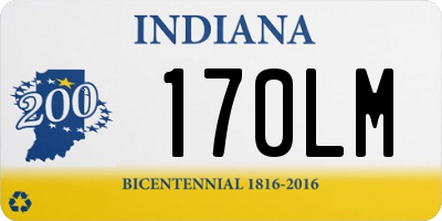 IN license plate 170LM