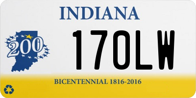 IN license plate 170LW