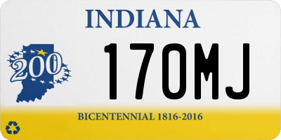 IN license plate 170MJ