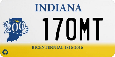 IN license plate 170MT