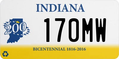 IN license plate 170MW