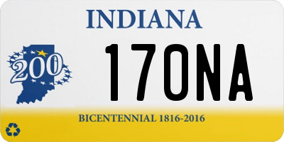 IN license plate 170NA