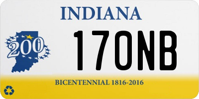 IN license plate 170NB