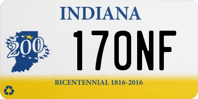 IN license plate 170NF