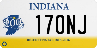 IN license plate 170NJ