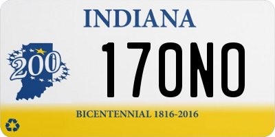 IN license plate 170NO
