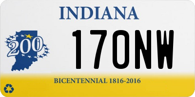 IN license plate 170NW