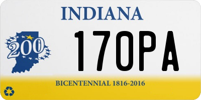 IN license plate 170PA