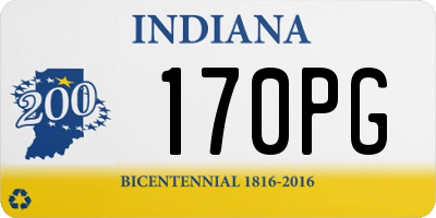 IN license plate 170PG