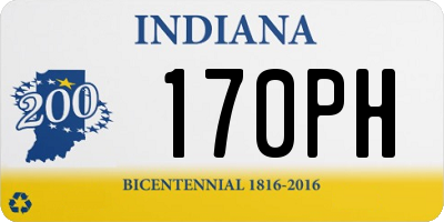 IN license plate 170PH