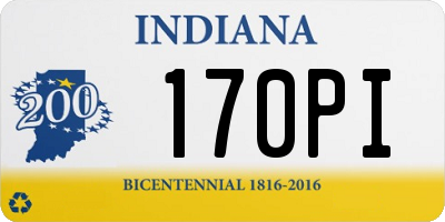 IN license plate 170PI