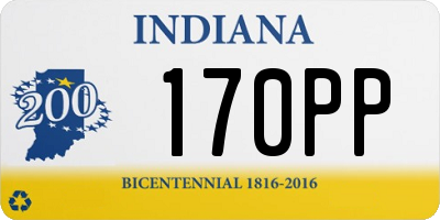 IN license plate 170PP