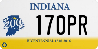 IN license plate 170PR